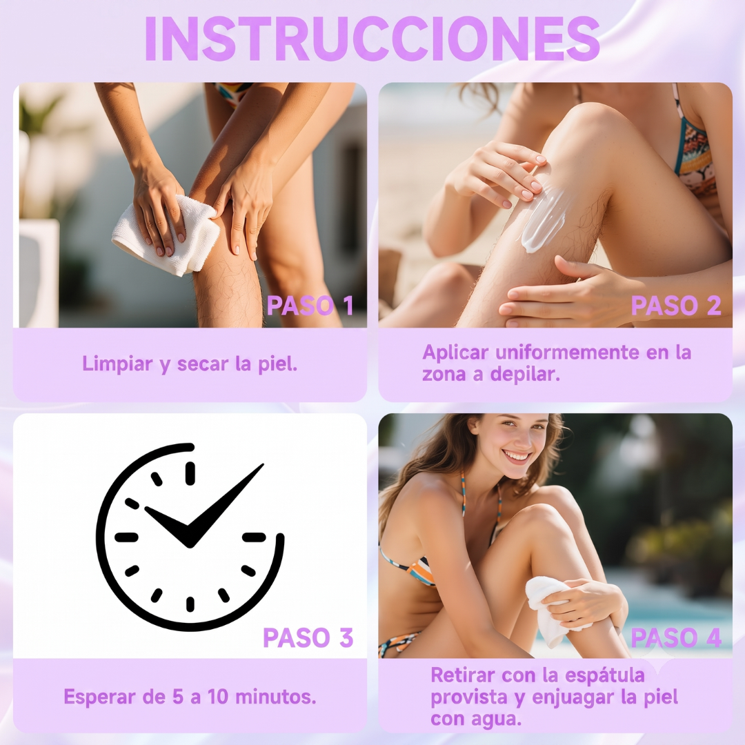 Crema Depilatoria en Spray Sin Dolor