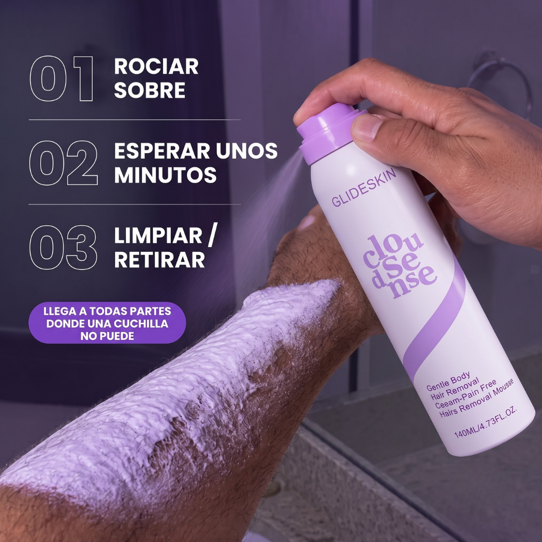 Crema Depilatoria en Spray Sin Dolor
